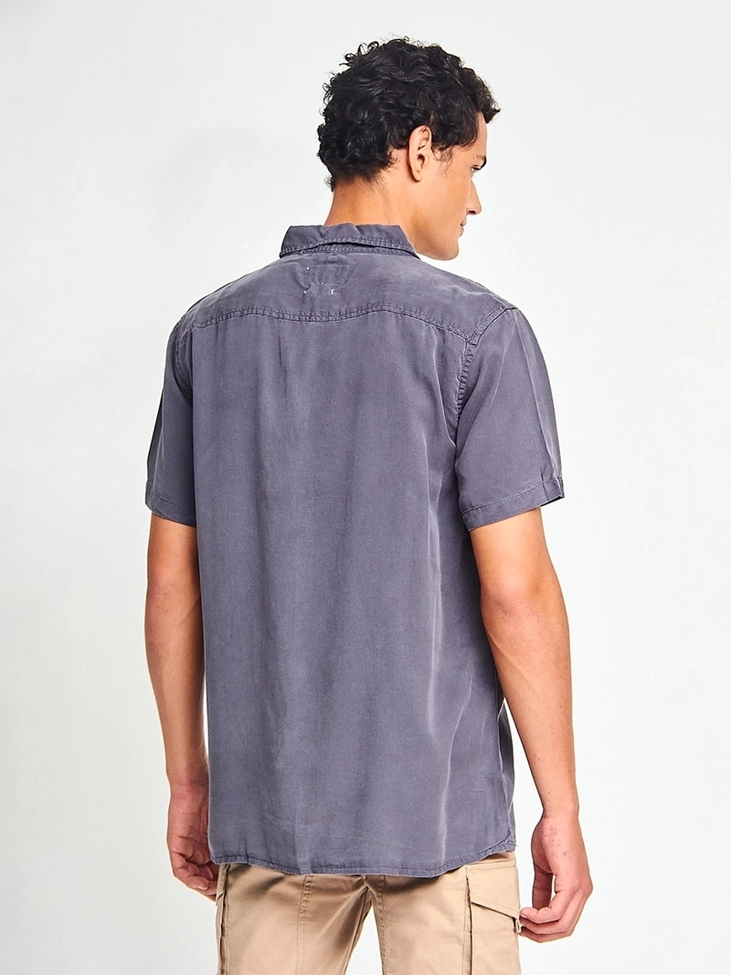 CAMISA HOMBRE BARBADOS MANGA CORTA LISA - 2
