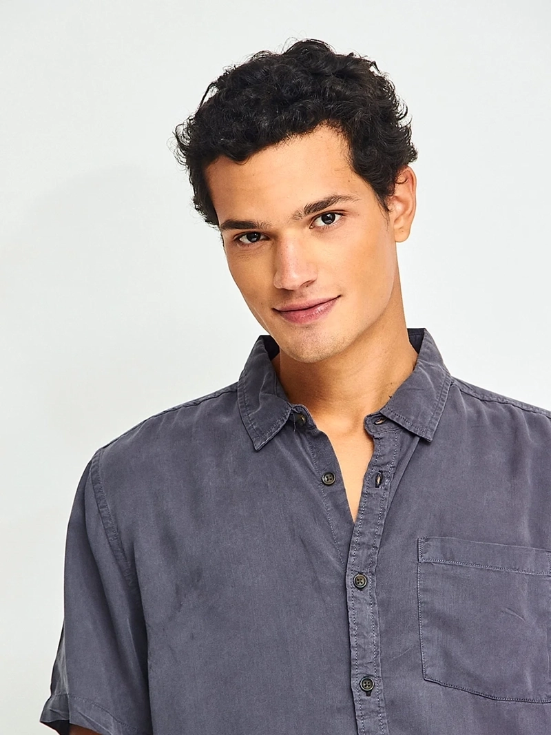 CAMISA HOMBRE BARBADOS MANGA CORTA LISA - 3