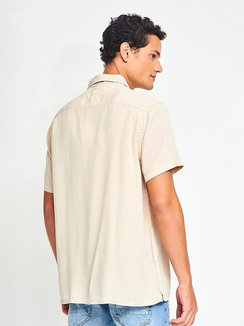 CAMISA HOMBRE BARBADOS MANGA CORTA LISA - 2