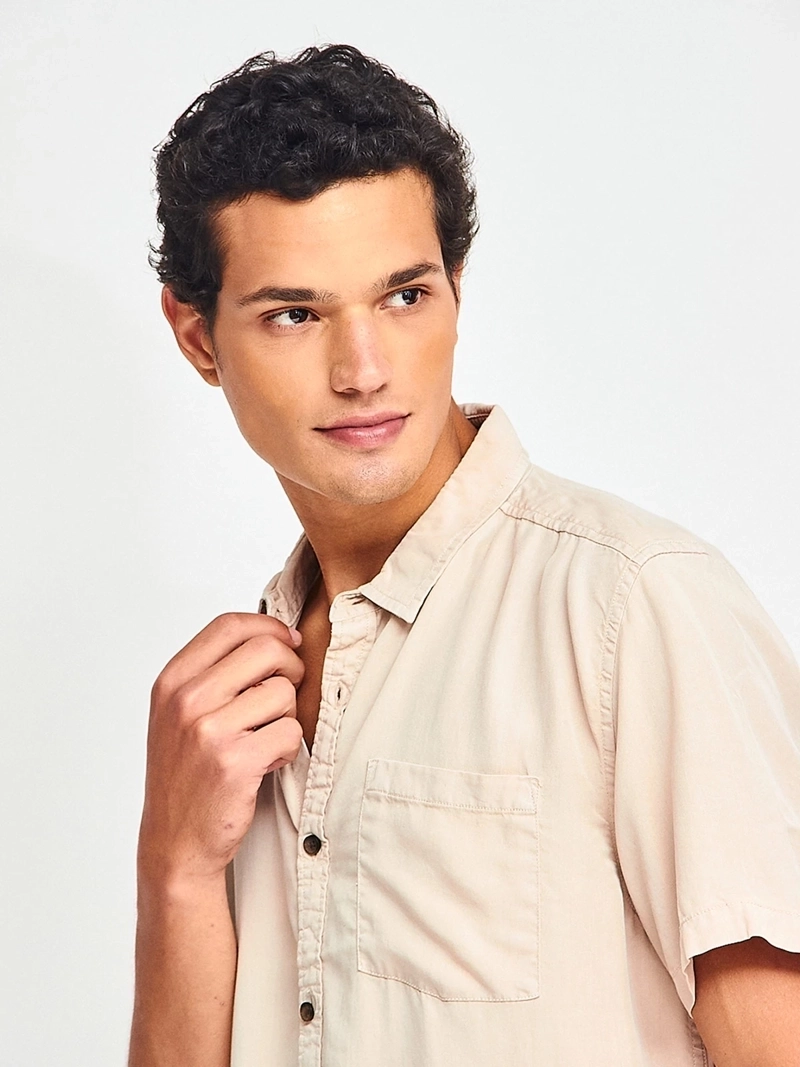 CAMISA HOMBRE BARBADOS MANGA CORTA LISA - 3