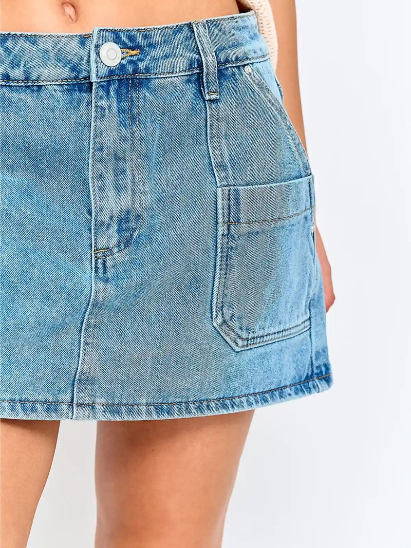 FALDA SHORT MUJER BARBADOS ALGODÓN DENIM - 4