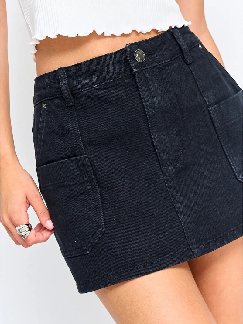 FALDA SHORT MUJER BARBADOS ALGODÓN DENIM - 4