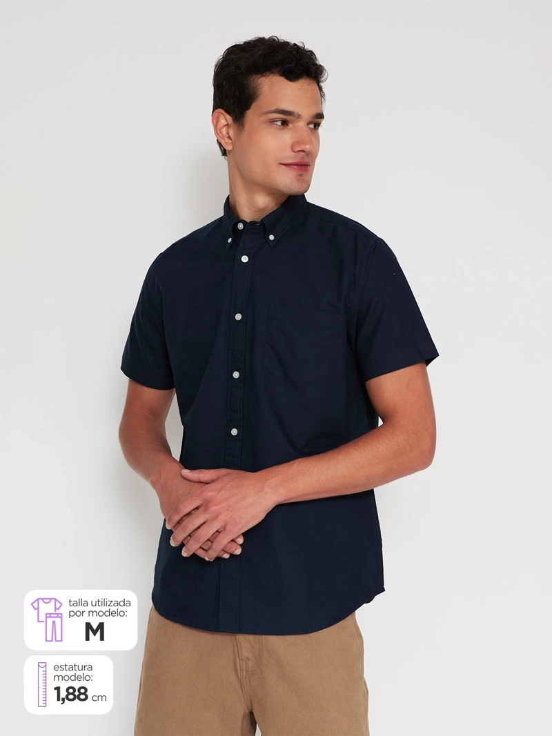 CAMISA HOMBRE KENNETH STEVENS ALGODÓN MANGA CORTA - 1