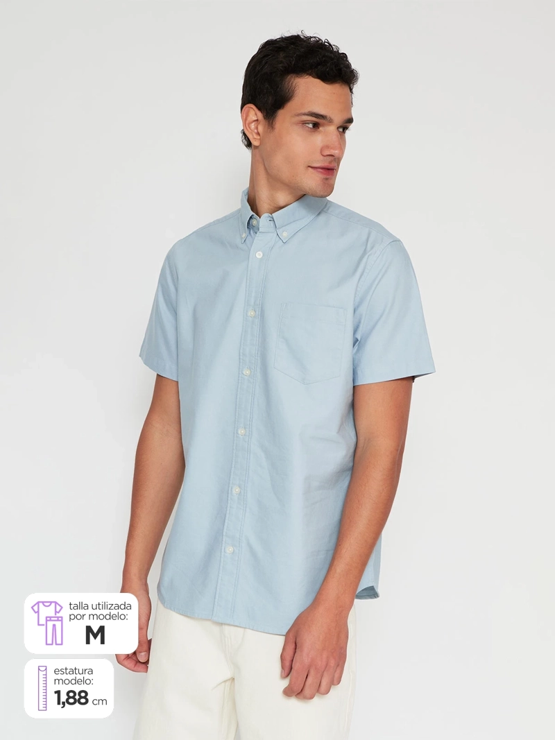 CAMISA HOMBRE KENNETH STEVENS ALGODÓN MANGA CORTA - 1