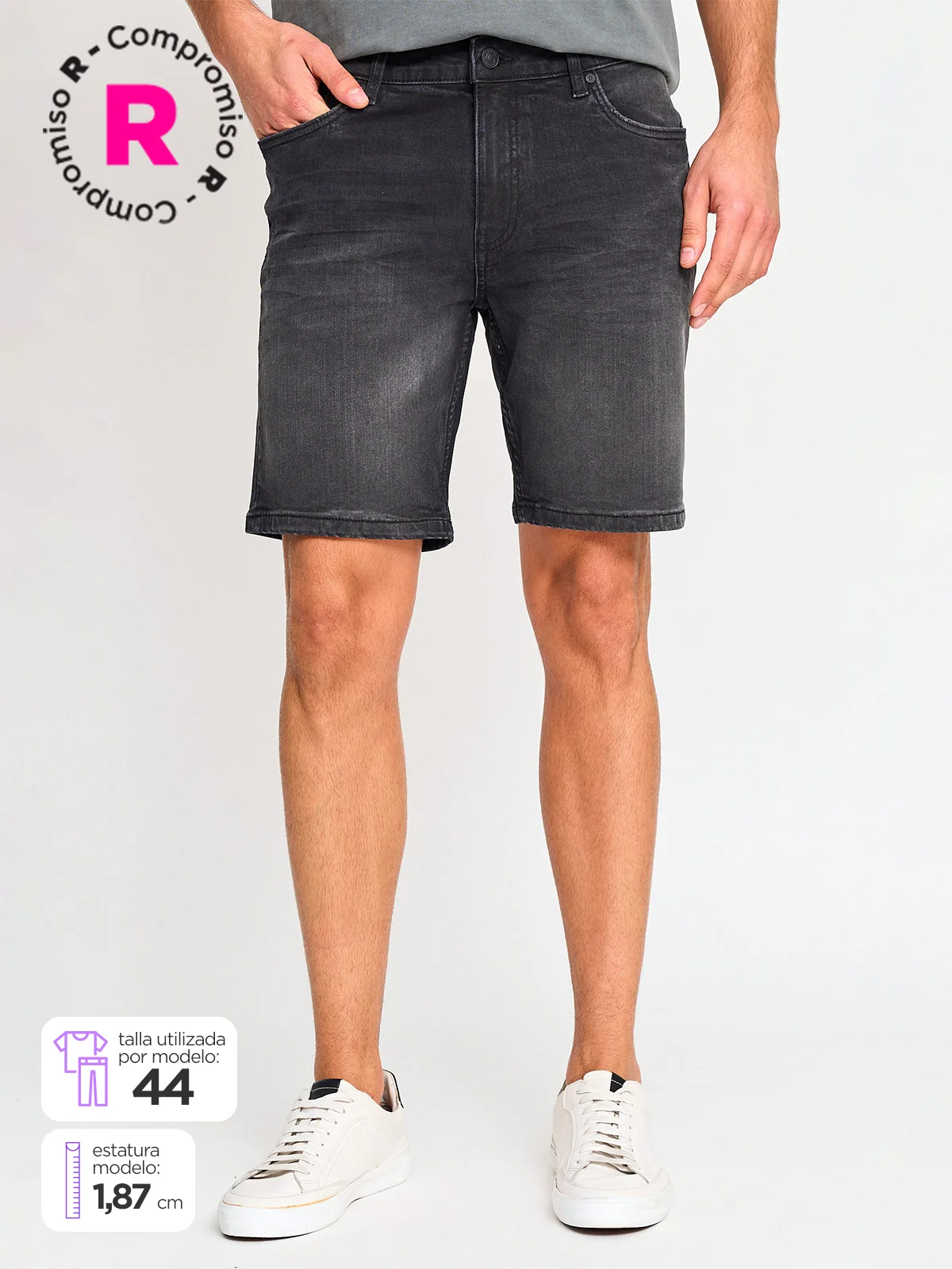 BERMUDA HOMBRE INDEX SLIM ALGODÓN - 1