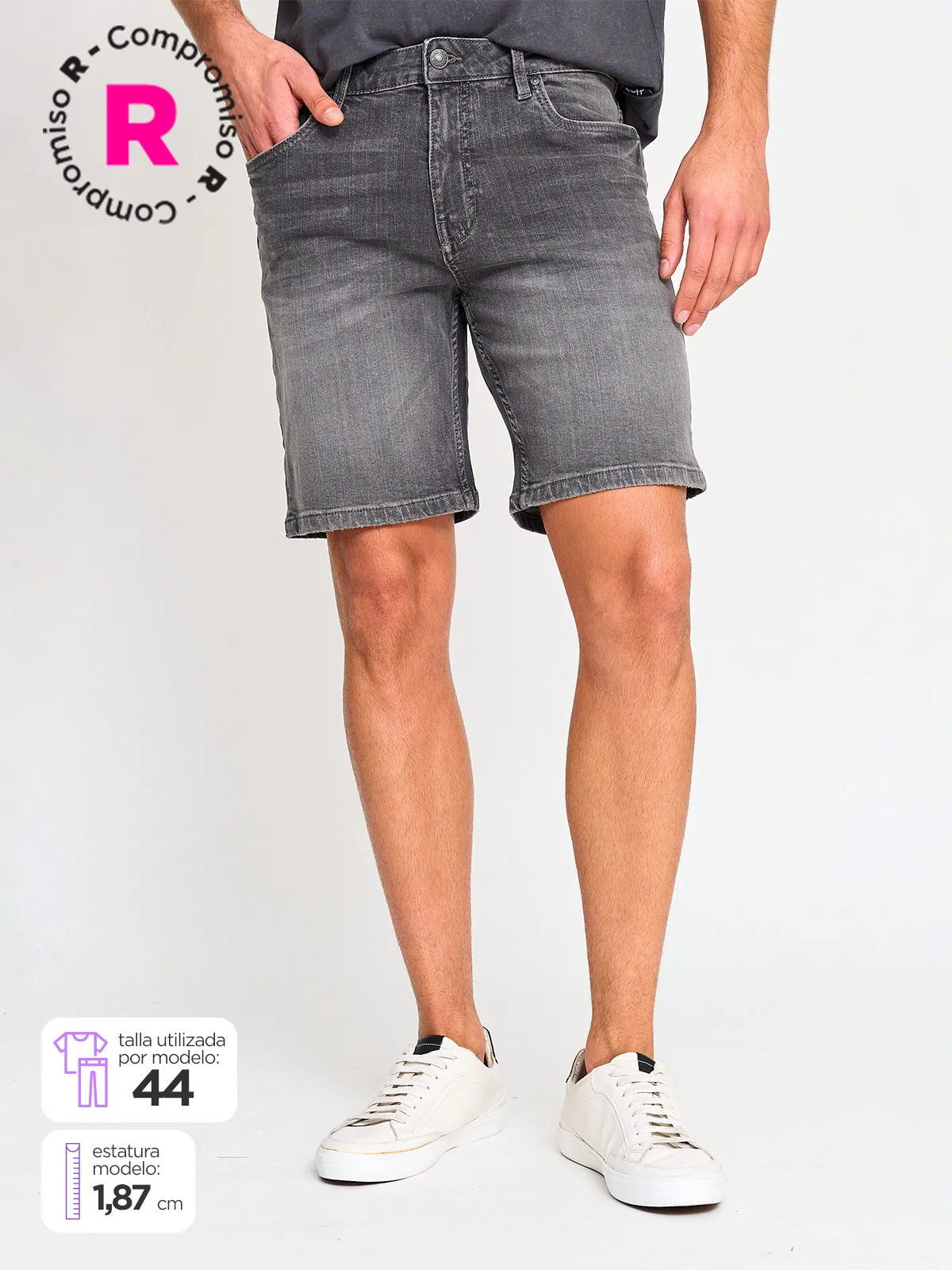 BERMUDA HOMBRE INDEX SLIM ALGODÓN - 1