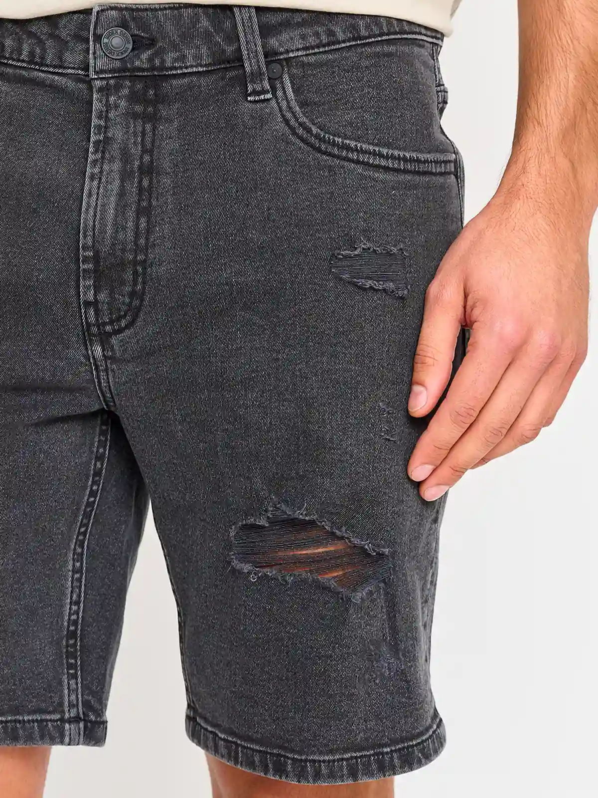 BERMUDA HOMBRE INDEX SLIM ALGODÓN ROTURAS - 3