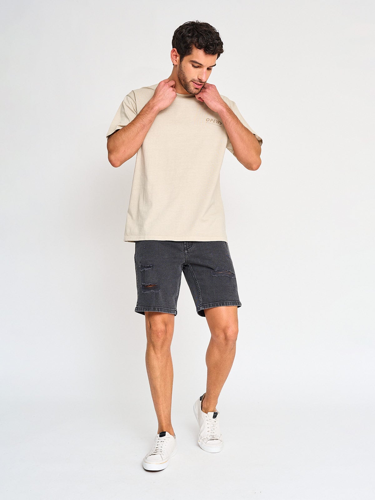 BERMUDA HOMBRE INDEX SLIM ALGODÓN ROTURAS - 4