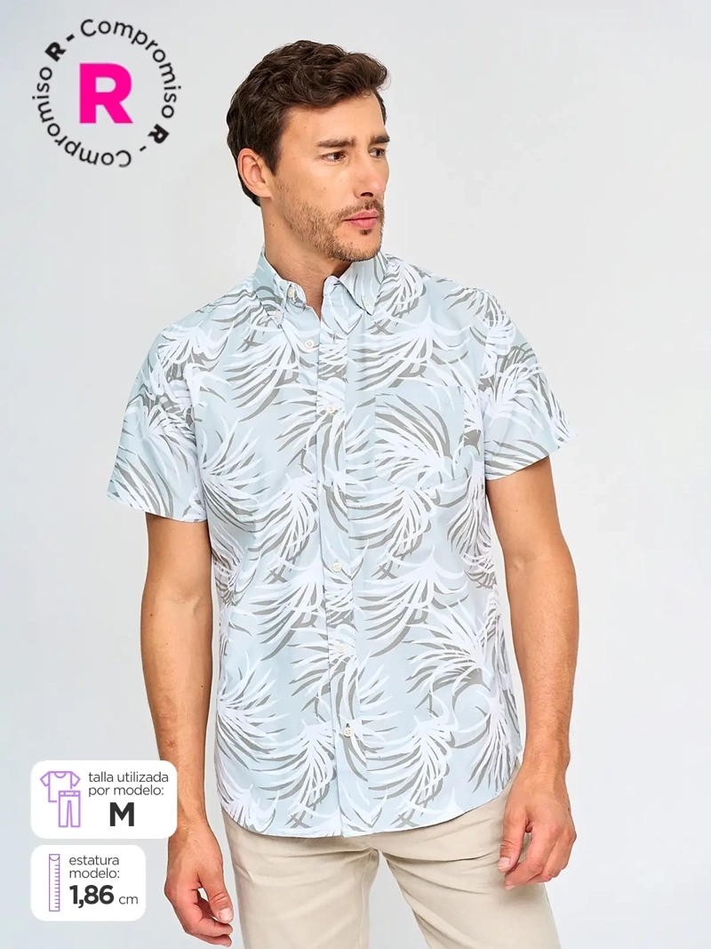 CAMISA HOMBRE KENNETH STEVENS ALGODÓN MANGA CORTA - 1