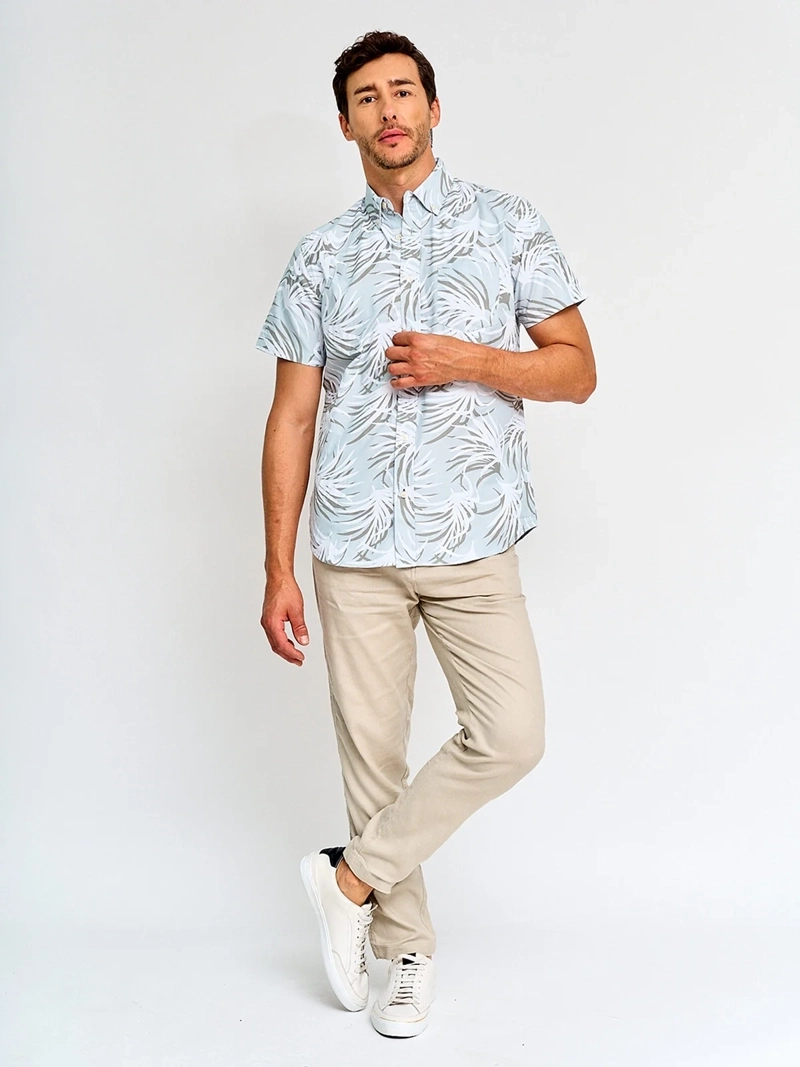 CAMISA HOMBRE KENNETH STEVENS ALGODÓN MANGA CORTA - 4