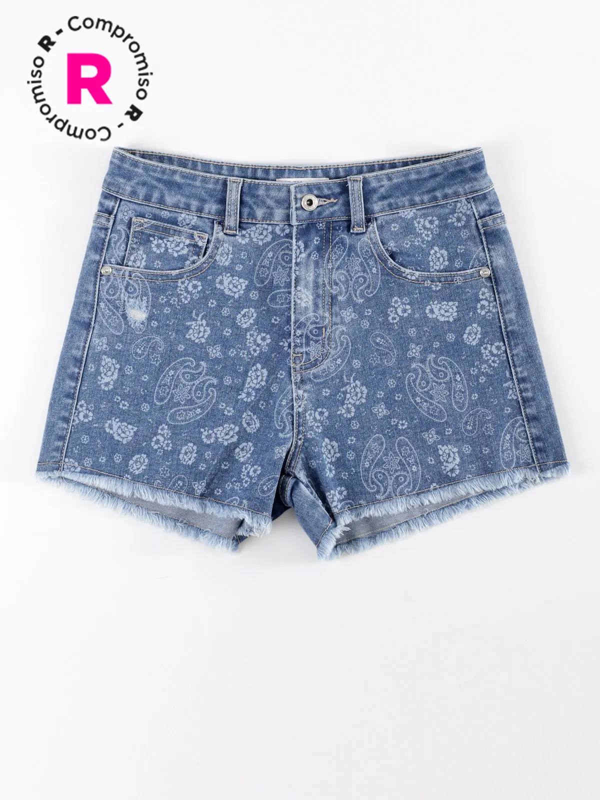 SHORT NIÑA INDEX DENIM PRINT - 1