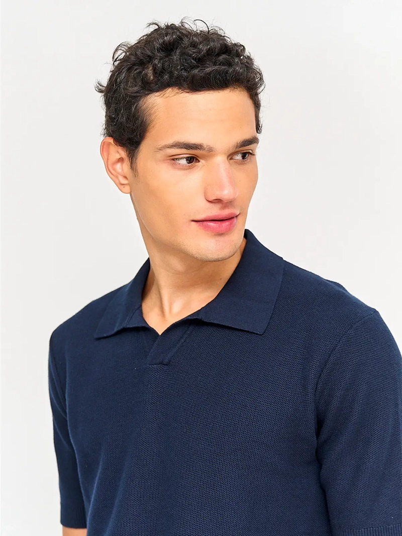 POLERA HOMBRE REGATTA ALGODÓN MANGA CORTA TEJIDA - 3