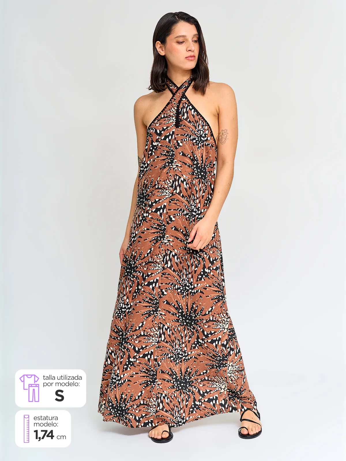 VESTIDO MUJER BARBADOS LINO LARGO - 1