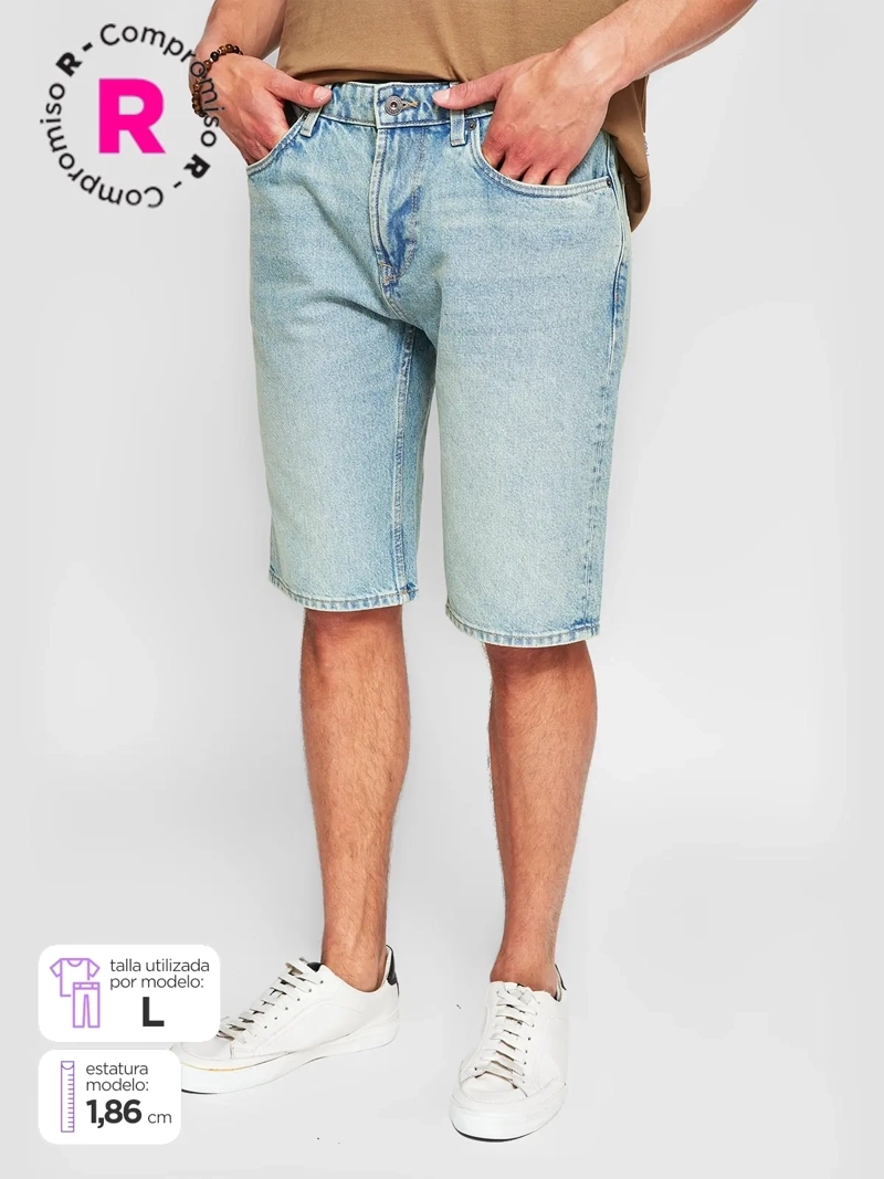 BERMUDA HOMBRE PEPE JEANS ALGODÓN DENIM RELAXED - 1