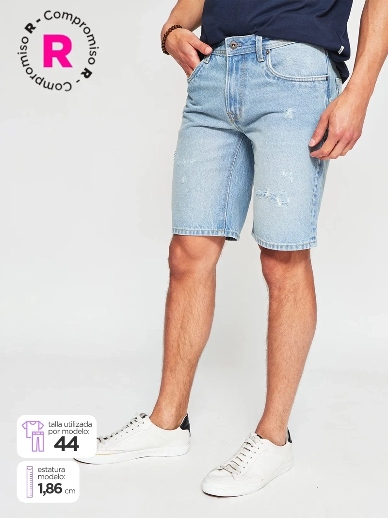 BERMUDA HOMBRE PEPE JEANS ALGODÓN BÁSICO - 1