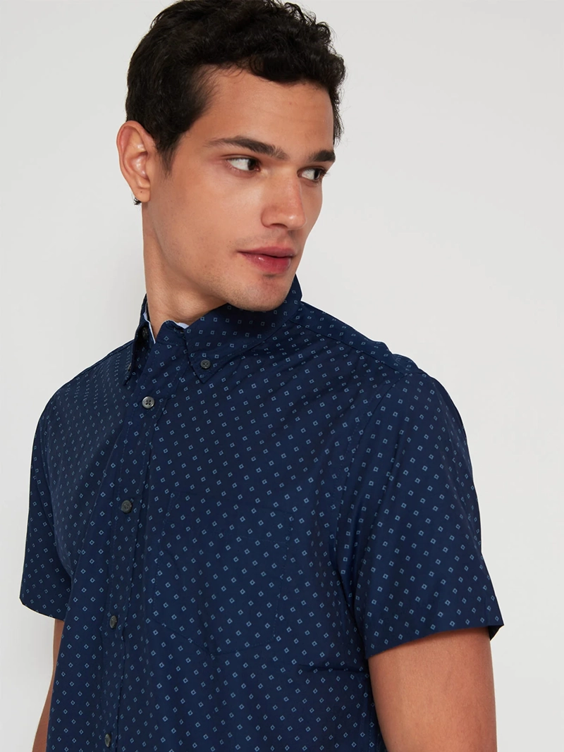 CAMISA HOMBRE KENNETH STEVENS ALGODÓN MANGA CORTA POPLIN - 3
