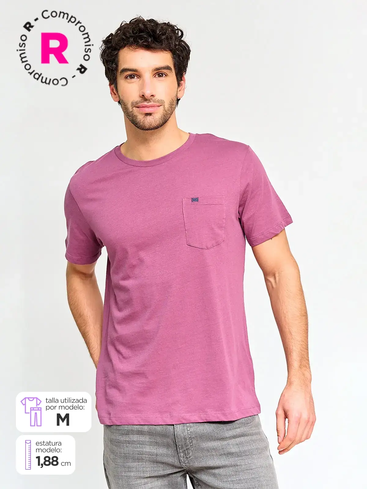 POLERA HOMBRE REGATTA ALGODÓN CUELLO REDONDO MANGA CORTA