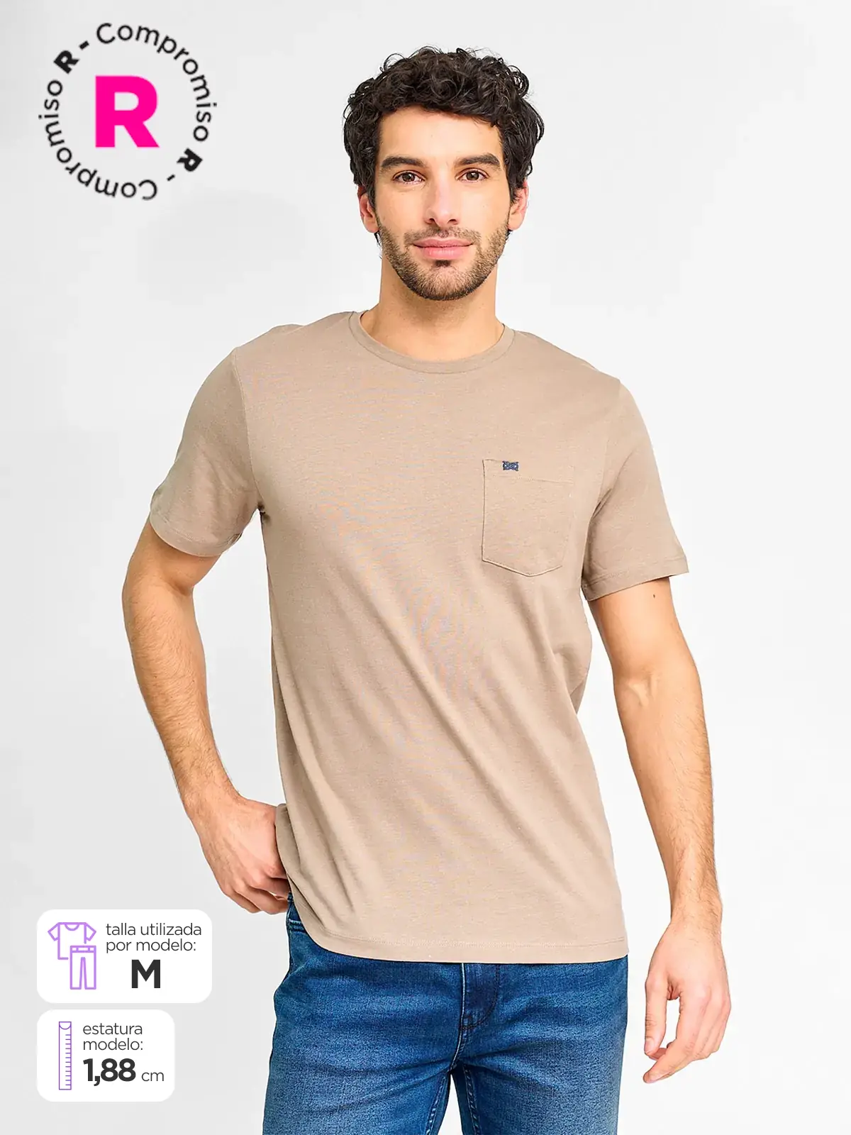 POLERA HOMBRE REGATTA ALGODÓN CUELLO REDONDO MANGA CORTA - 1