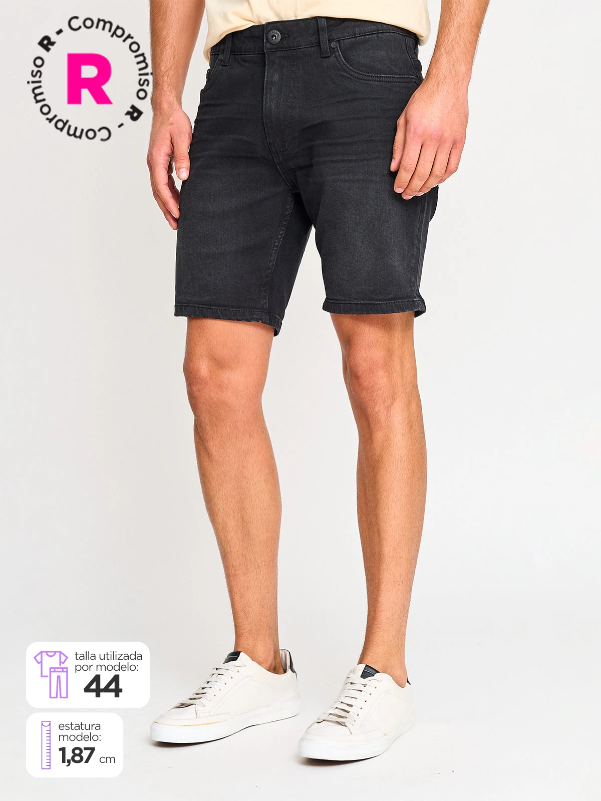 BERMUDA HOMBRE BARBADOS ALGODÓN DENIM BÁSICO - 1
