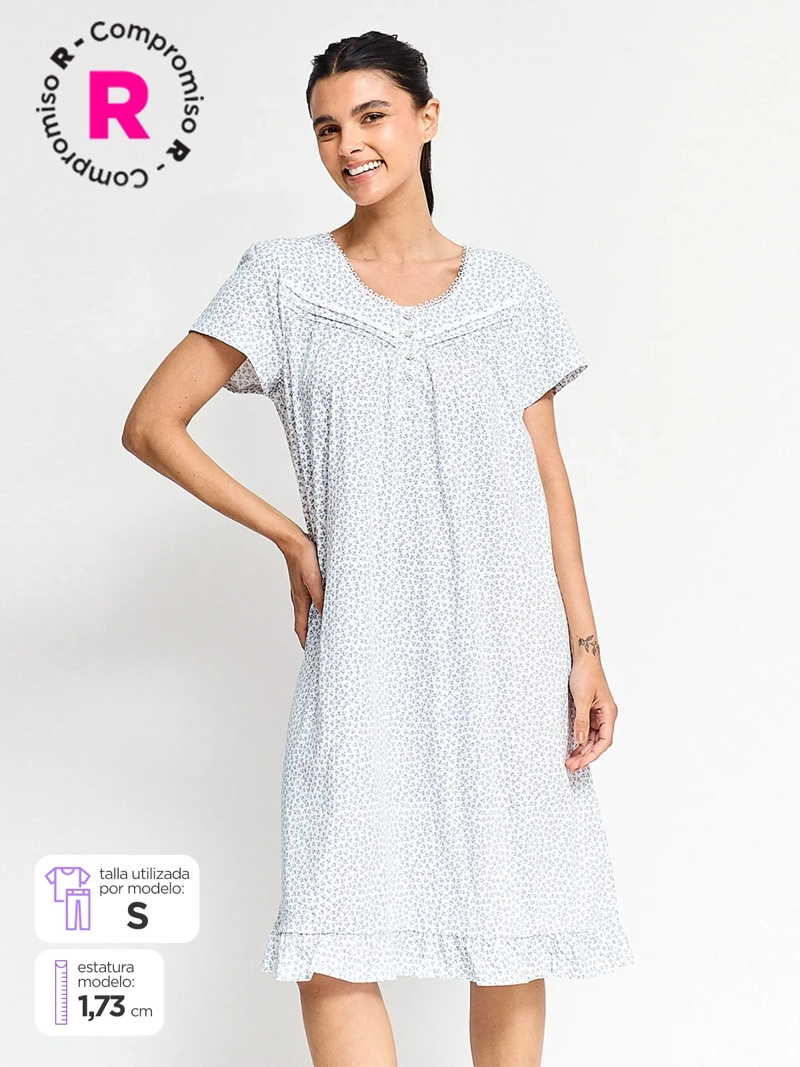 CAMISÓN MUJER AZIZ ALGODÓN - 1