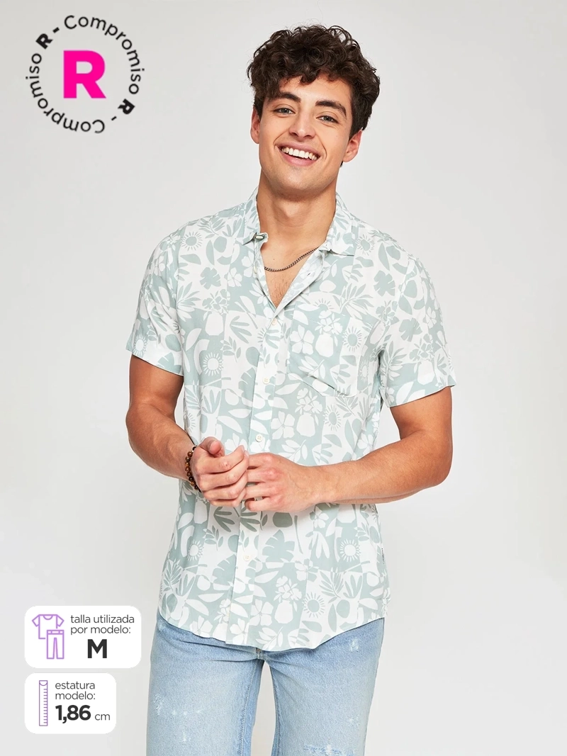 CAMISA HOMBRE CLOUDBREAK MANGA CORTA PRINT - 1