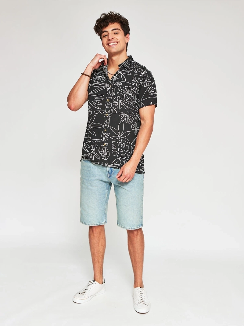 CAMISA HOMBRE HALF MANGA CORTA PRINT - 4