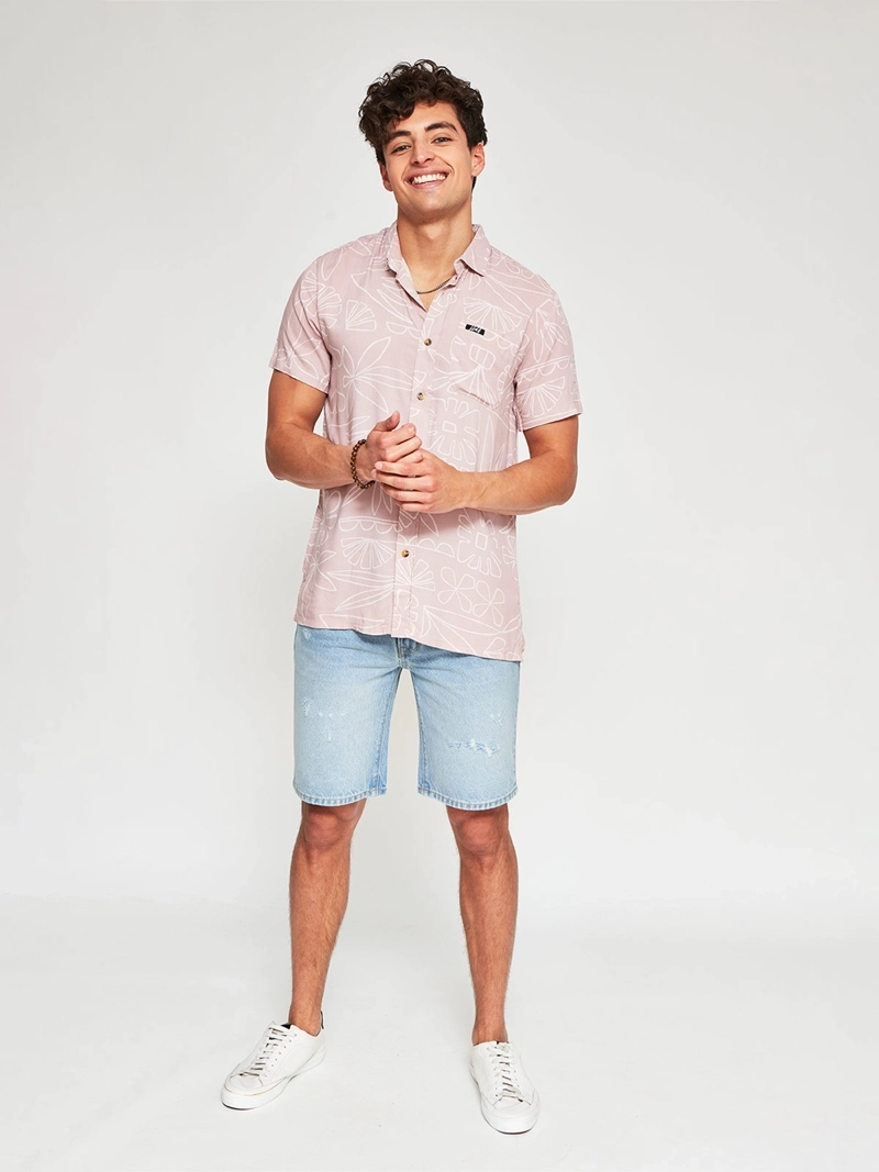 CAMISA HOMBRE HALF MANGA CORTA PRINT - 4