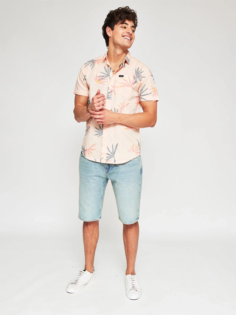 CAMISA HOMBRE CLOUDBREAK ALGODÓN MANGA CORTA POPELINA PRINT - 4