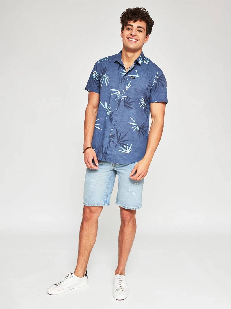 CAMISA HOMBRE CLOUDBREAK ALGODÓN MANGA CORTA POPELINA PRINT - 4