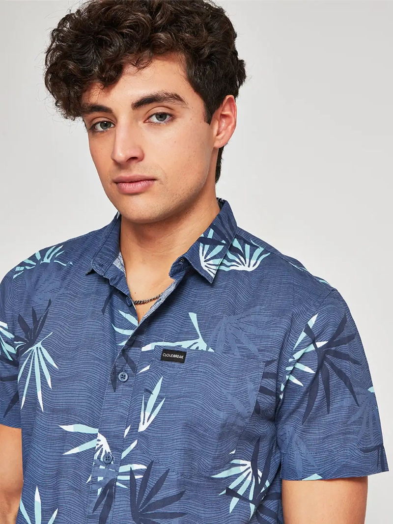 CAMISA HOMBRE CLOUDBREAK ALGODÓN MANGA CORTA POPELINA PRINT - 3