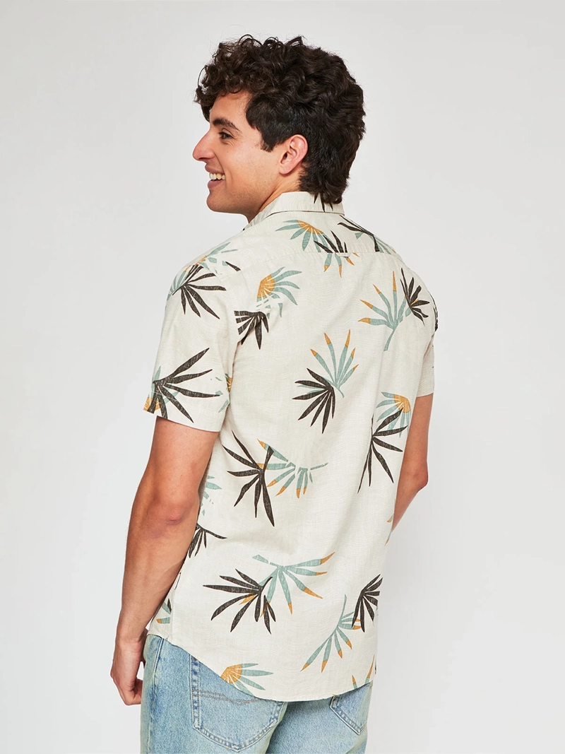 CAMISA HOMBRE CLOUDBREAK ALGODÓN MANGA CORTA POPELINA PRINT - 2