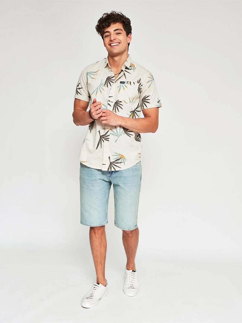 CAMISA HOMBRE CLOUDBREAK ALGODÓN MANGA CORTA POPELINA PRINT - 4