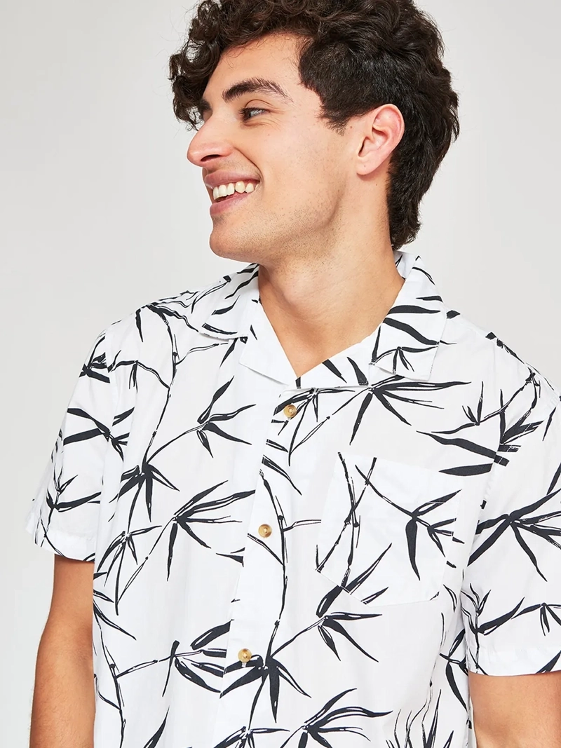CAMISA HOMBRE ROBERT LEWIS ALGODÓN MANGA CORTA ESTAMPADA - 3