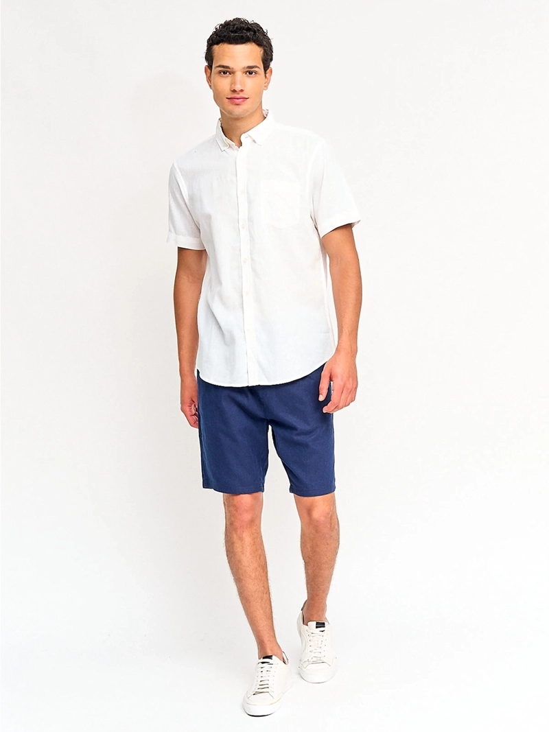 CAMISA HOMBRE KENNETH STEVENS LINO MANGA CORTA - 4