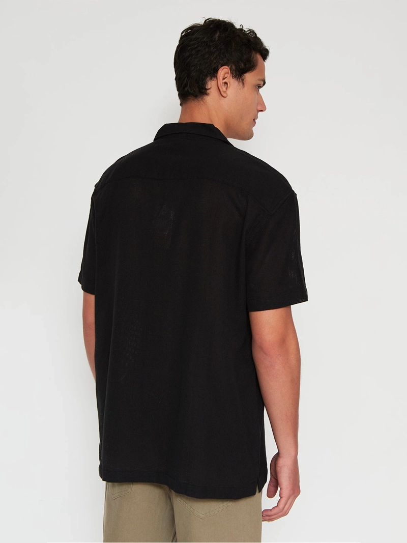 CAMISA HOMBRE BARBADOS ALGODÓN MANGA CORTA TEJIDA - 2