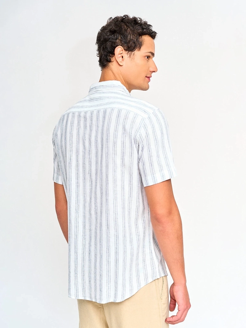 CAMISA HOMBRE KENNETH STEVENS LINO MANGA CORTA - 2