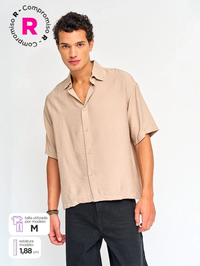 CAMISA HOMBRE INDEX MANGA CORTA OVERSIZE - 1