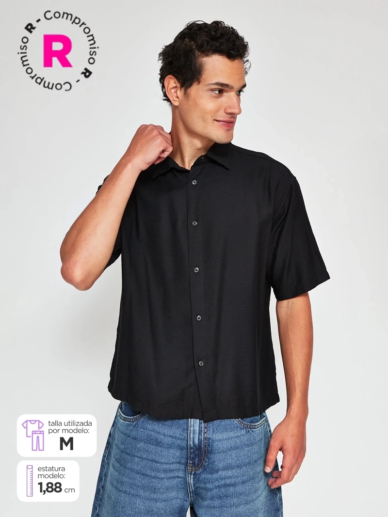 CAMISA HOMBRE INDEX MANGA CORTA OVERSIZE - 1