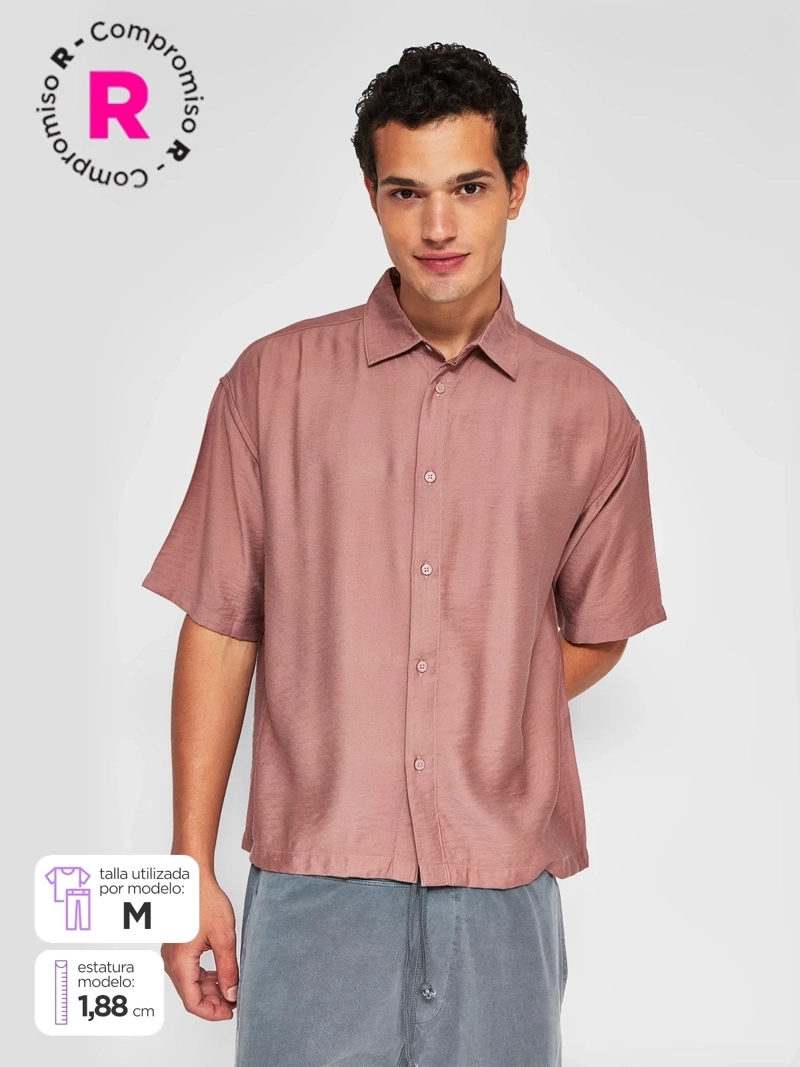 CAMISA HOMBRE INDEX MANGA CORTA OVERSIZE - 1