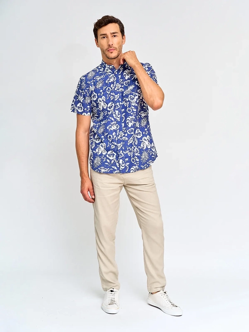 CAMISA HOMBRE KENNETH STEVENS ALGODÓN MANGA CORTA - 4