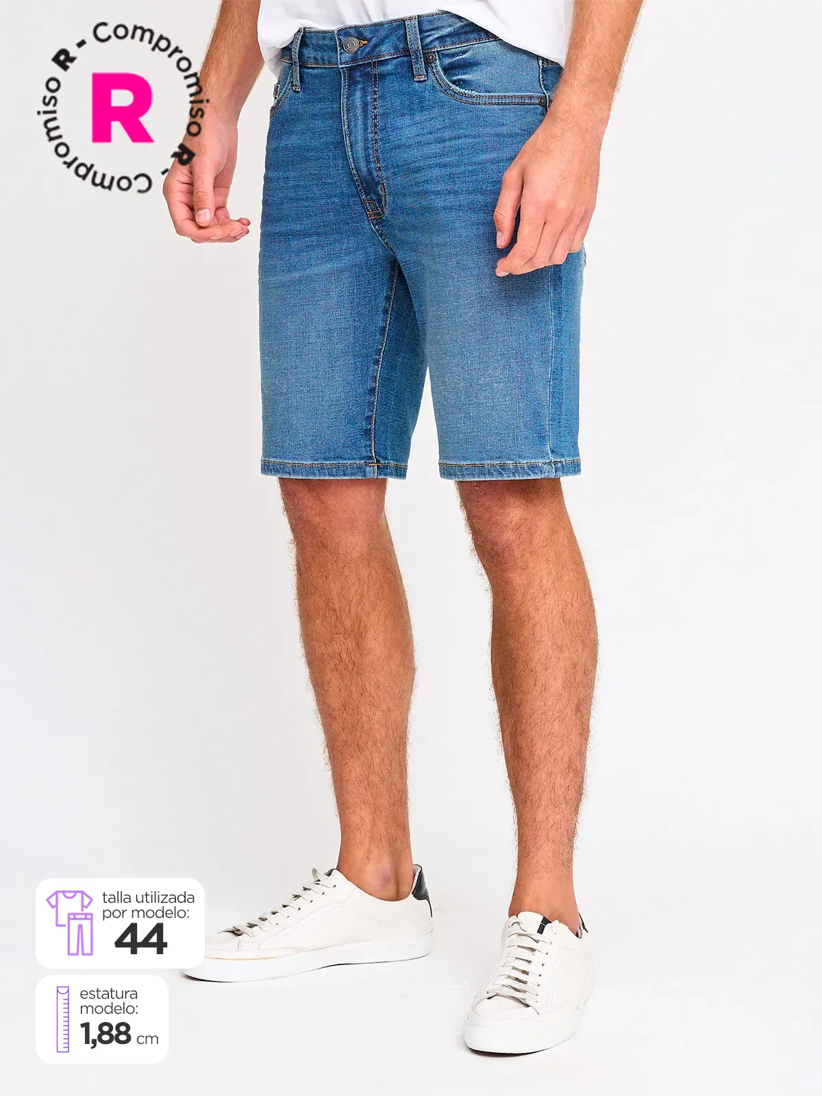 BERMUDA HOMBRE AEROPOSTALE SLIM ALGODÓN DENIM - 1