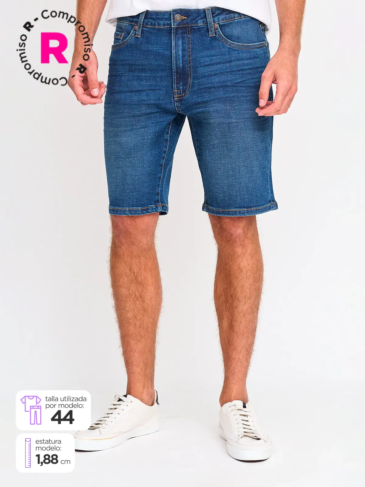 BERMUDA HOMBRE AEROPOSTALE SLIM ALGODÓN DENIM - 1
