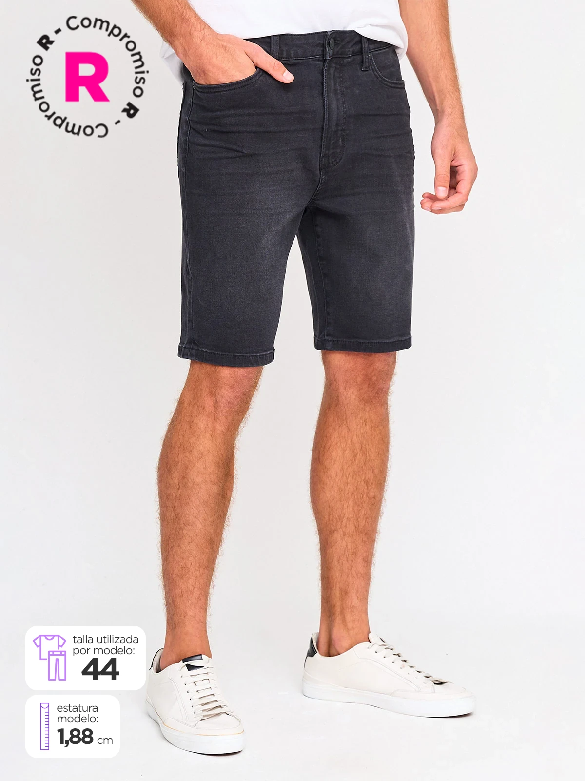 BERMUDA HOMBRE AEROPOSTALE SLIM ALGODÓN DENIM
