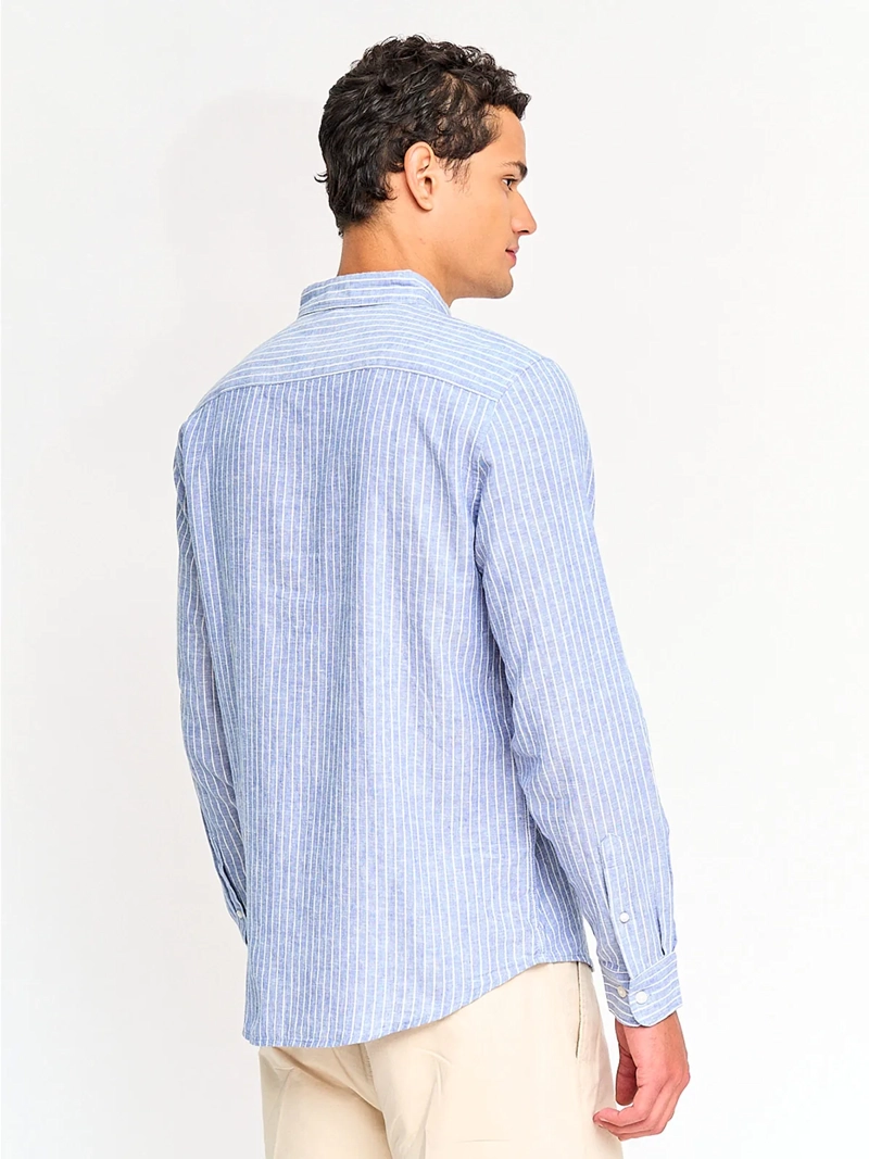 CAMISA HOMBRE KENNETH STEVENS LINO MANGA LARGA LÍNEAS - 2