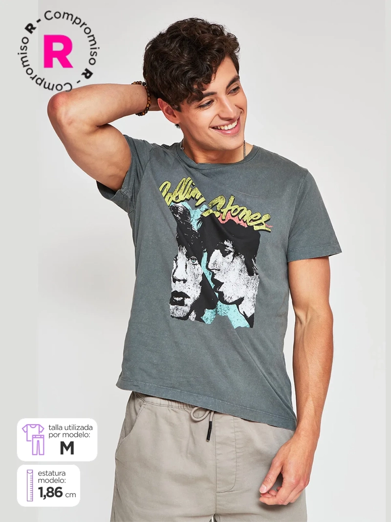 POLERA HOMBRE BARBADOS ALGODÓN THE ROLLING STONES - 1