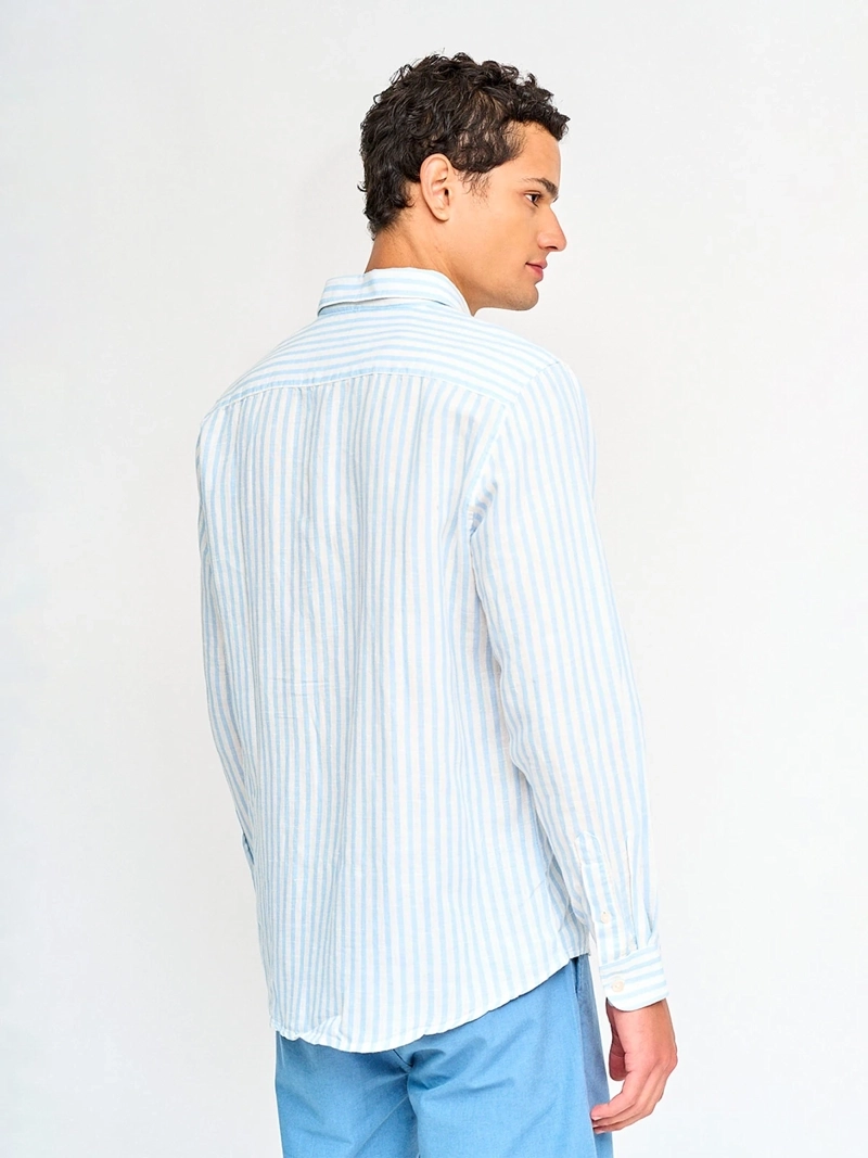 CAMISA HOMBRE REGATTA ALGODÓN MANGA LARGA LÍNEAS - 2