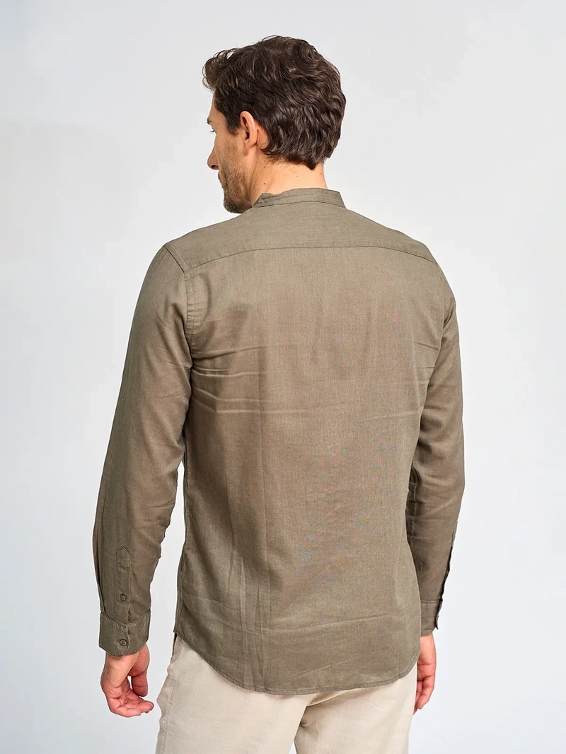 CAMISA HOMBRE MARQUIS ALGODÓN CUELLO MAO MANGA LARGA - 2