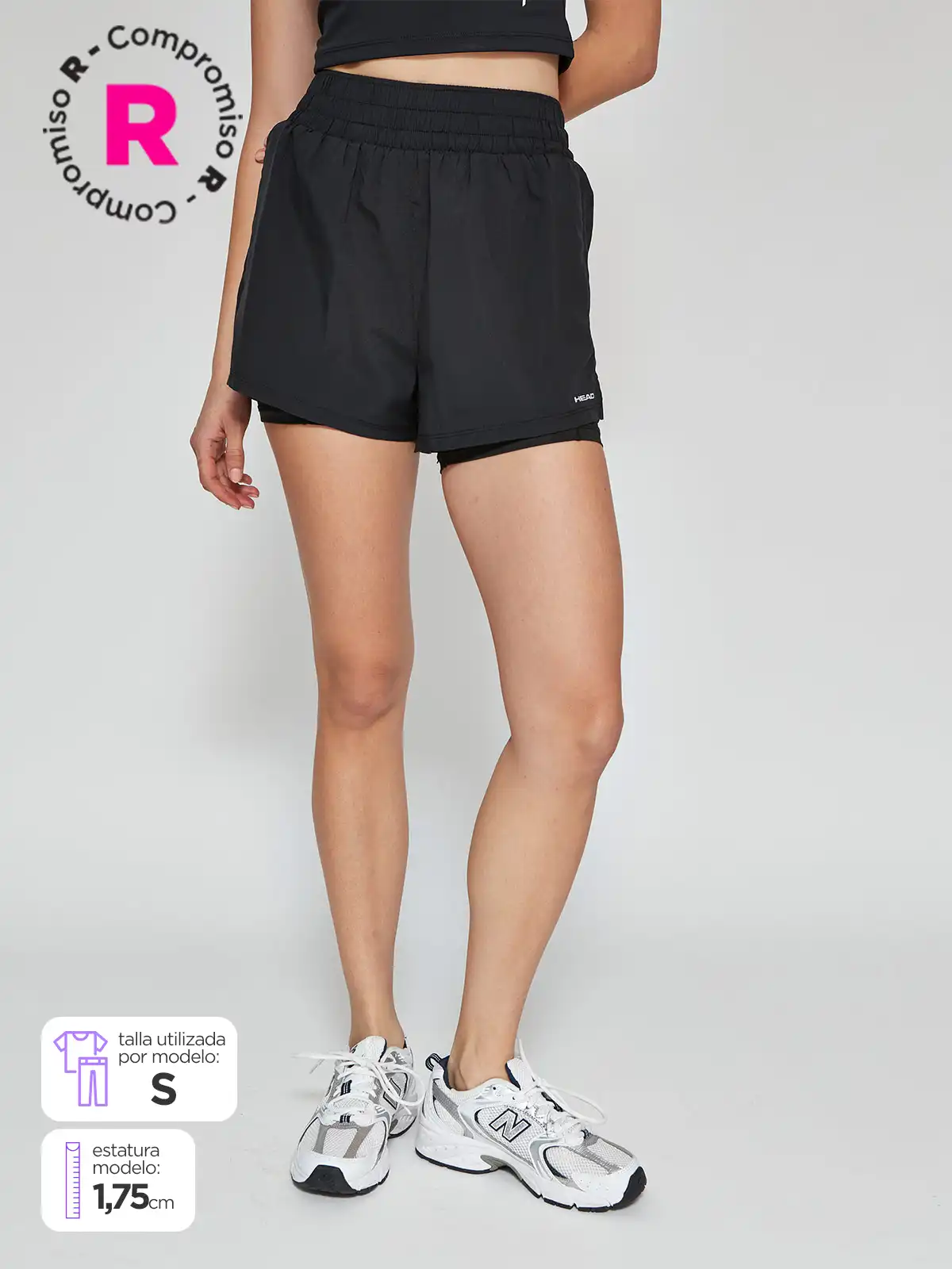 HEAD SHORT DEPORTIVO MUJER HEAD TRAIN 2 EN 1