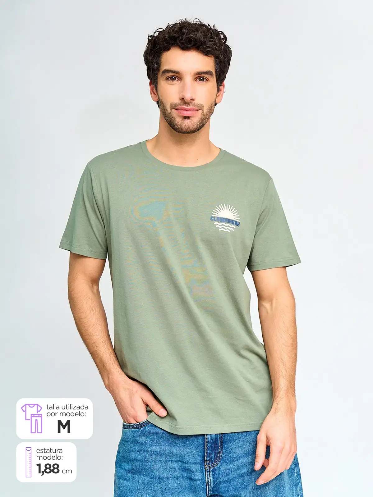 POLERA HOMBRE CLOUDBREAK ALGODÓN MANGA CORTA - 1