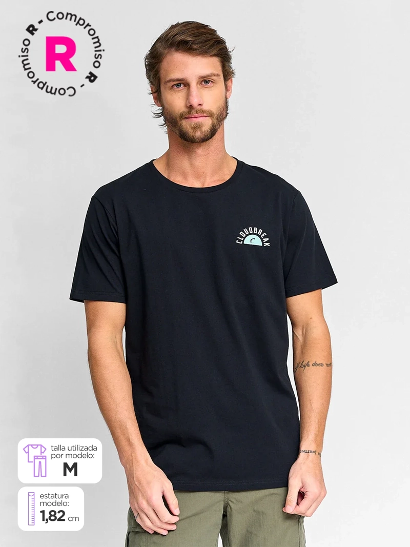POLERA HOMBRE CLOUDBREAK ALGODÓN MANGA CORTA PRINT - 1